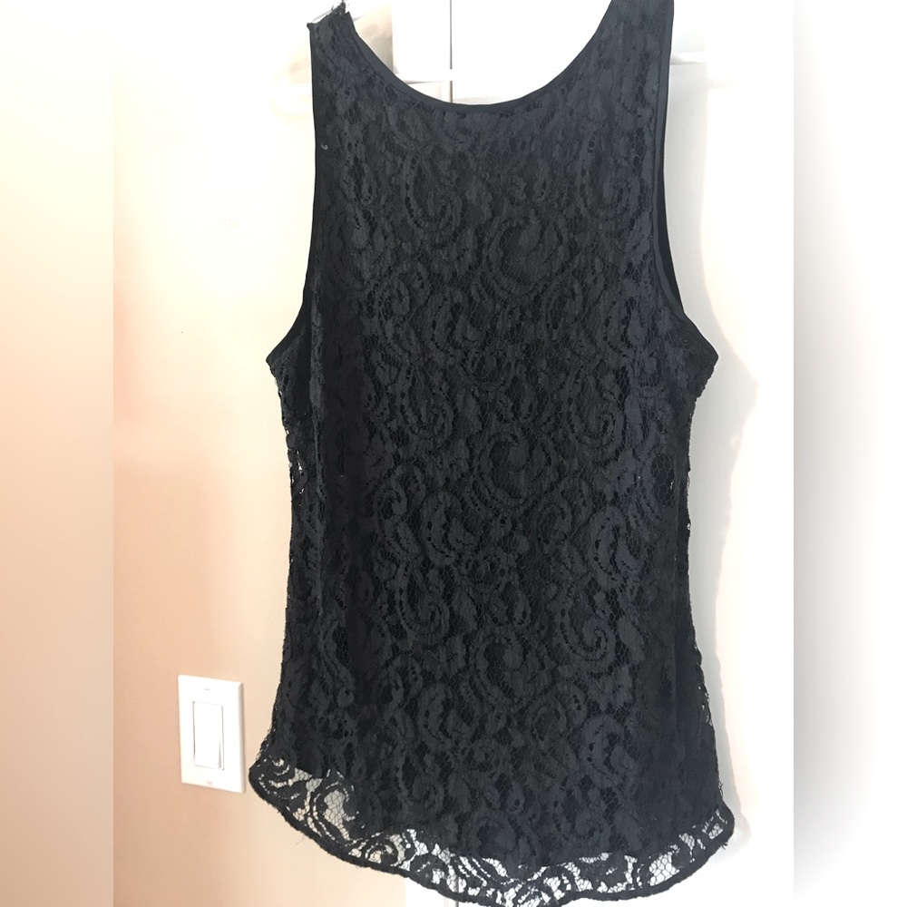 Ann Taylor Loft black lace top